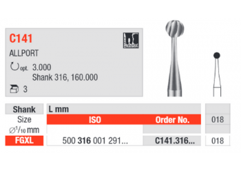 Fraises C141.316.018 EDENTA (x3)