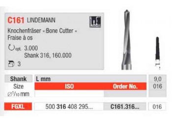 Fraises C161.316.016 LINDEMANN EDENTA (x3)