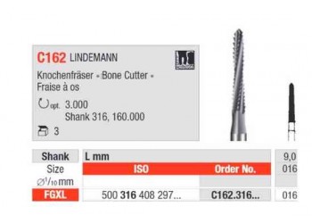 Fraises C162.316.016 LINDEMANN EDENTA (x3)