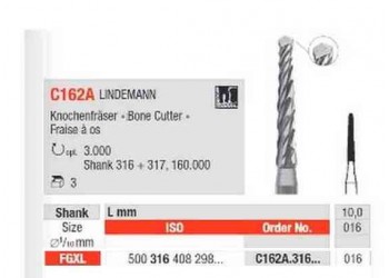 Fraises C162A.316.016 LINDEMANN EDENTA (x3)