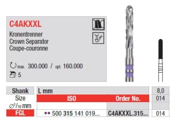 Fraises Transm&eacute;tal C4KXXL